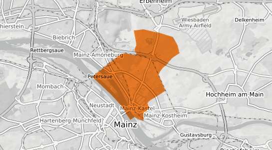 Mietspiegelkarte Mainz Kastel
